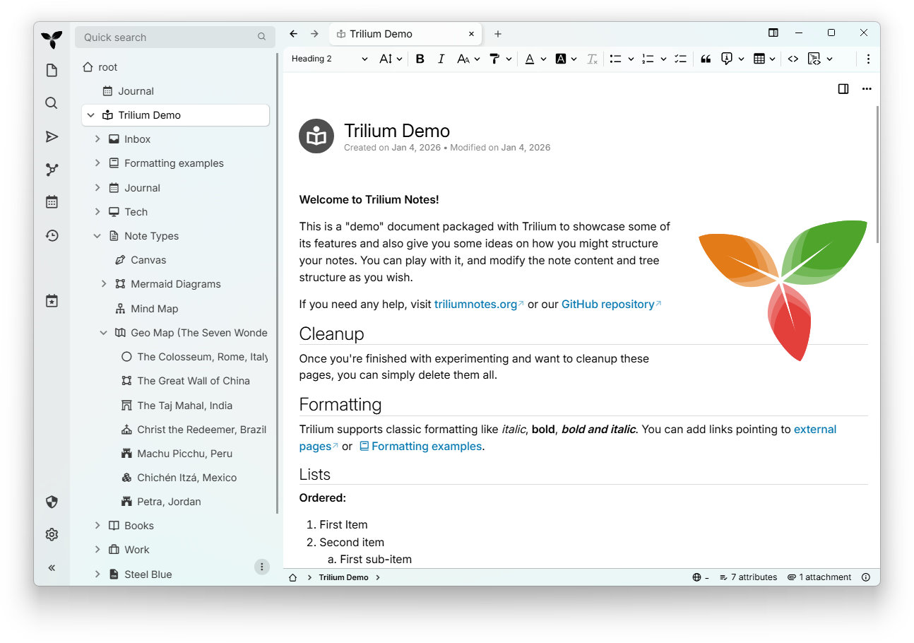 Trilium Screenshot